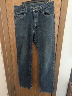 Wrangler Regular Fit Classic Denim Bllue Jeans Durable Wardrobe Staple-Men 34/32